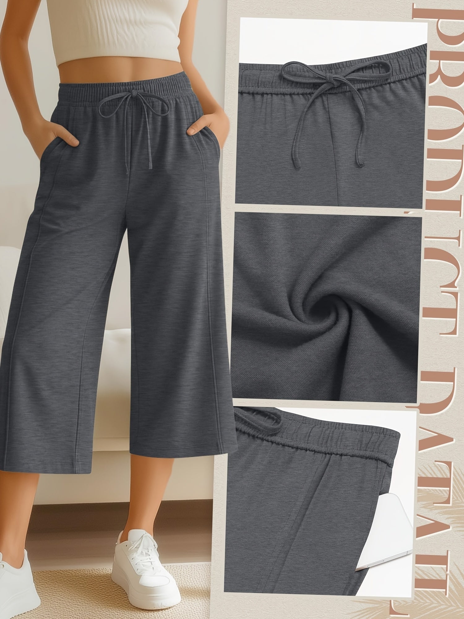 Women's Two-Piece Outfit Set - Wide-Leg – Sizes 0XL–4XL detail view