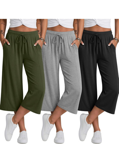 Women's Two-Piece Outfit Set - Wide-Leg – Sizes 0XL–4XL detail view