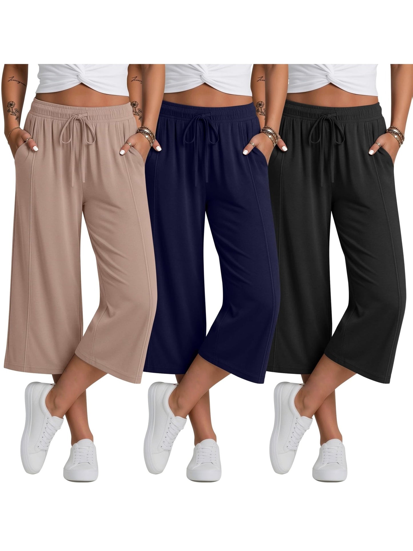 Women's Two-Piece Outfit Set - Wide-Leg – Sizes 0XL–4XL detail view