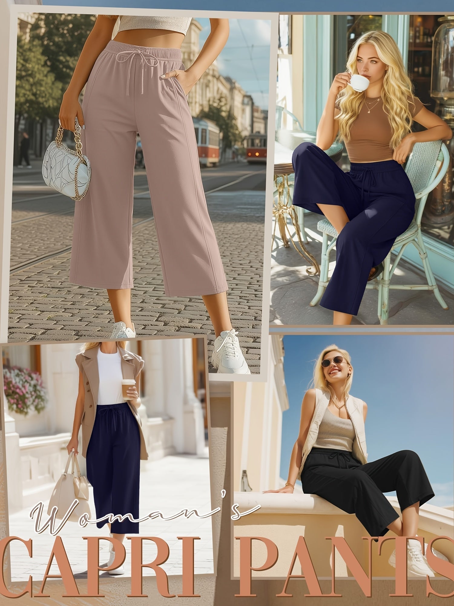 Women's Two-Piece Outfit Set - Wide-Leg – Sizes 0XL–4XL detail view