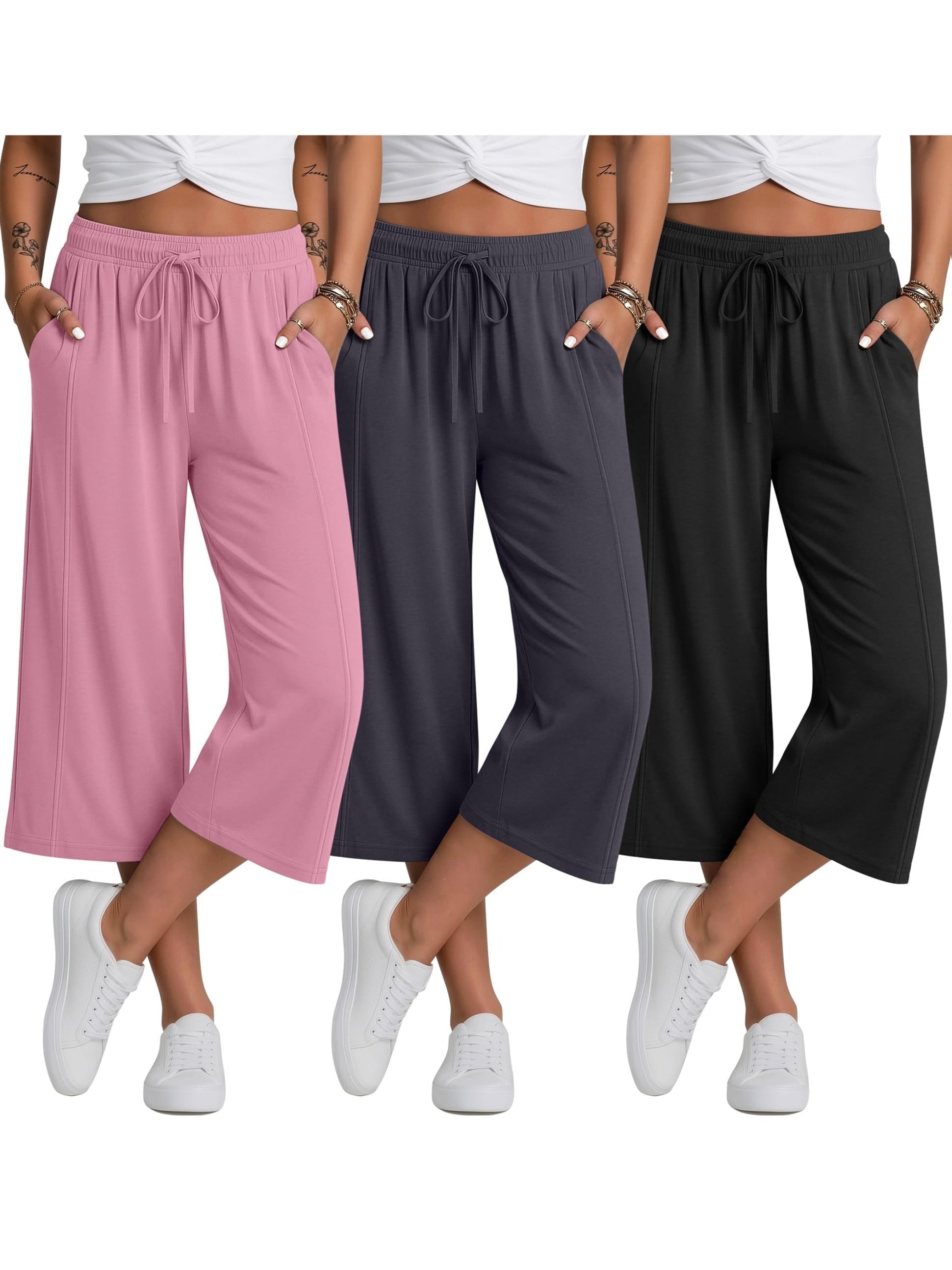 Women's Two-Piece Outfit Set - Wide-Leg – Sizes 0XL–4XL detail view