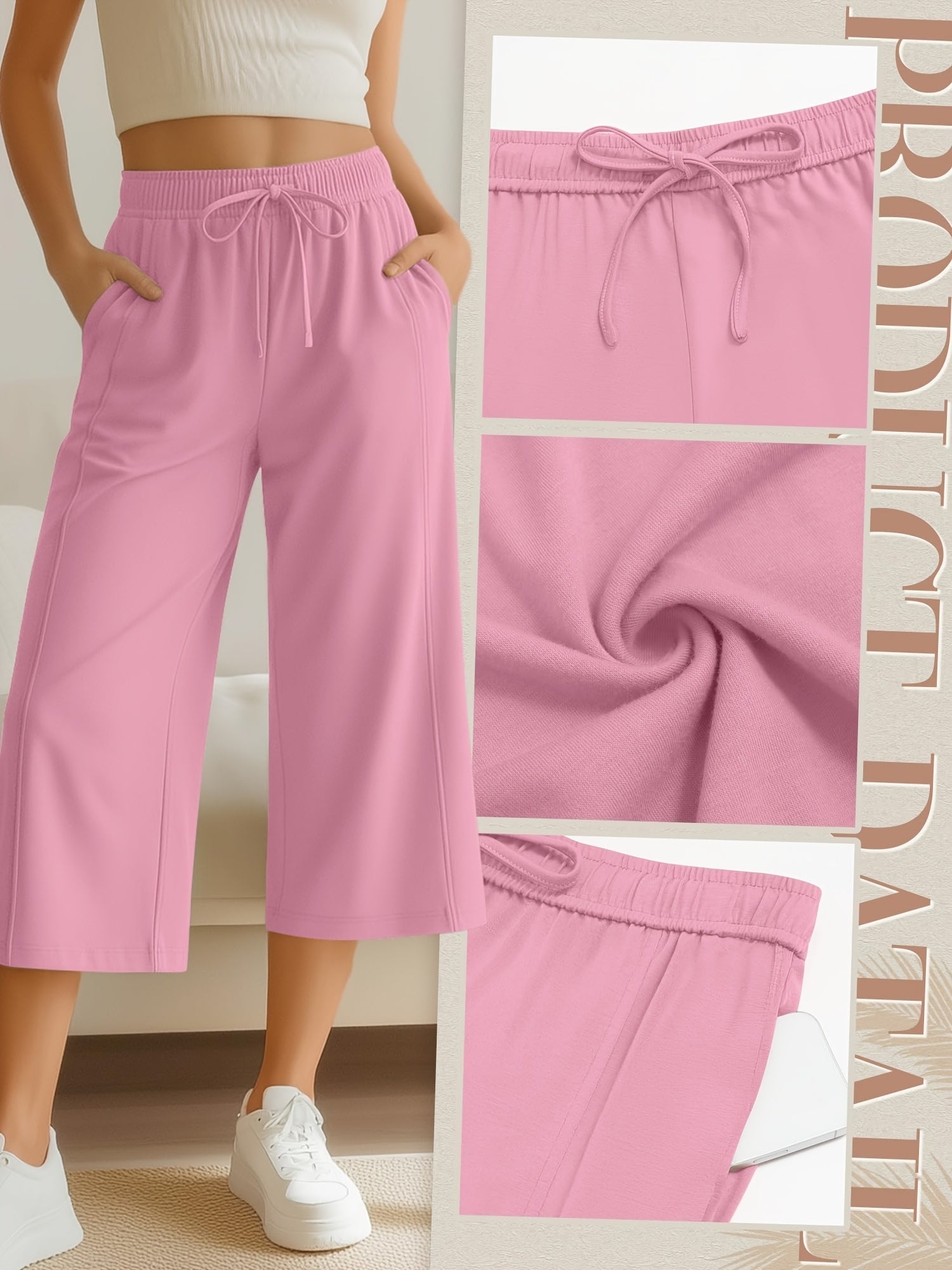 Women's Two-Piece Outfit Set - Wide-Leg – Sizes 0XL–4XL detail view