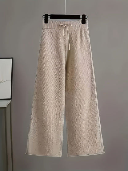 Women's Two-Piece Pants Set - Casual Knit Style 68 detail view