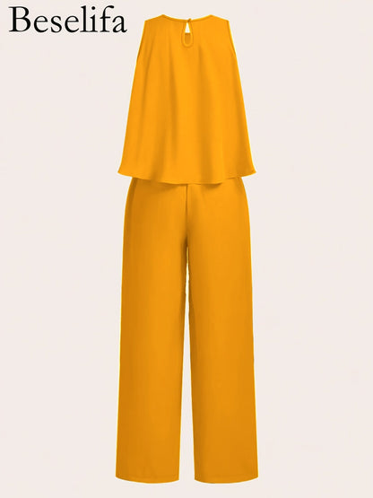 Women's Two-Piece Pants Set - Casual Matching Style 19 detail view