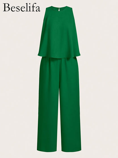 Women's Two-Piece Pants Set - Casual Matching Style 19 detail view