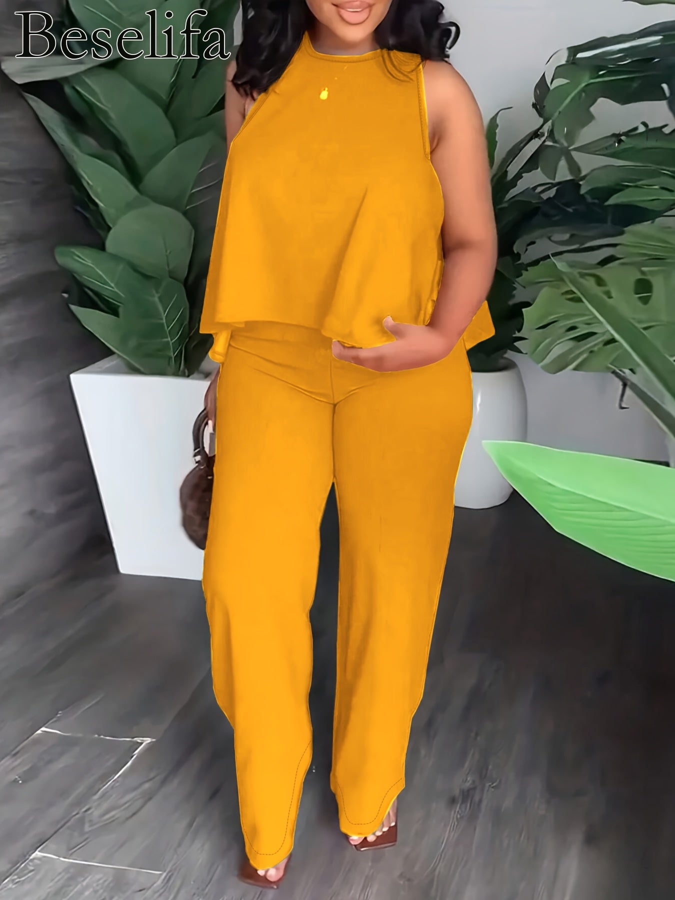 Women's Two-Piece Pants Set - Casual Matching Style 19 detail view
