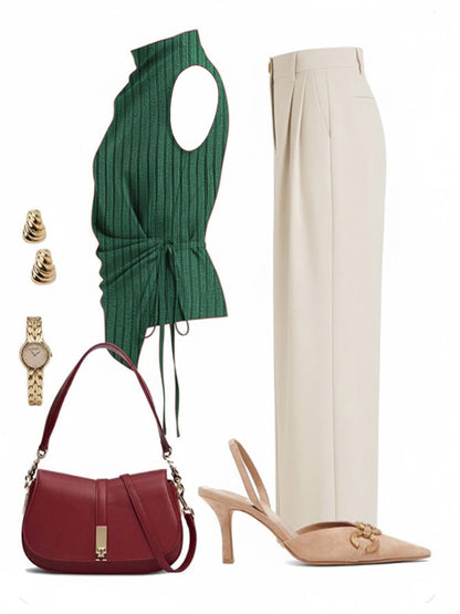 Women's Two-Piece Pants Set - Casual Matching Style 21 detail view