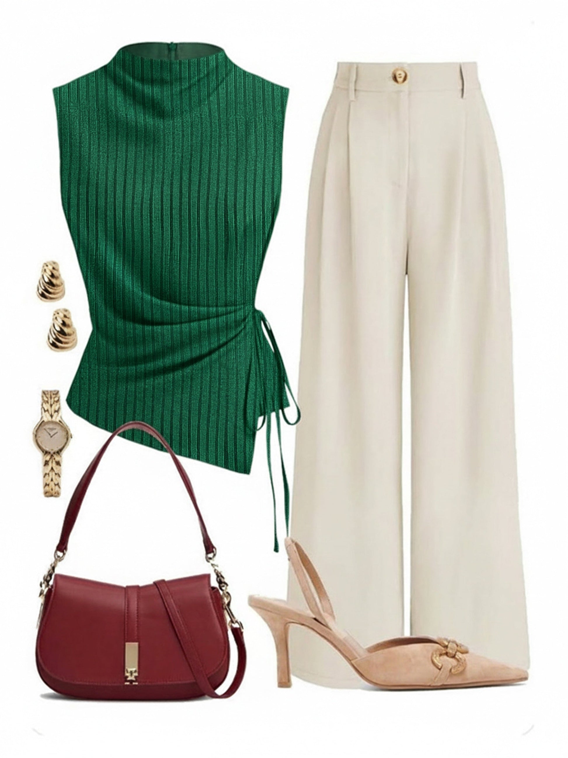 Women's Two-Piece Pants Set - Casual Matching Style 21 detail view