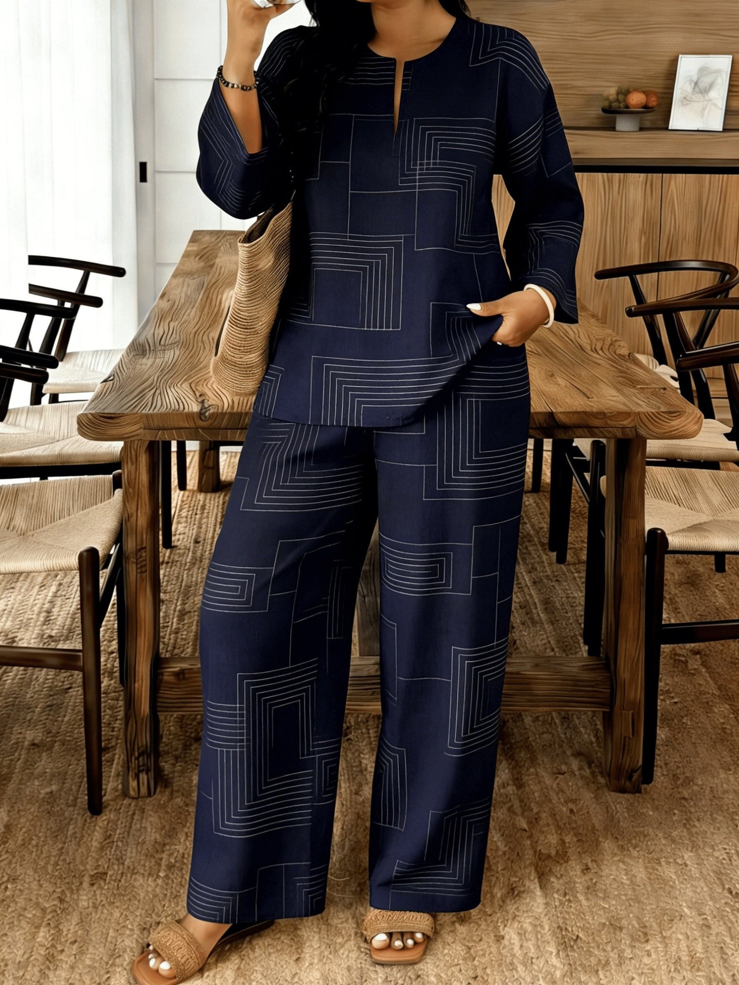 Women's Two-Piece Pants Set - Casual Matching Style 30 – view 7