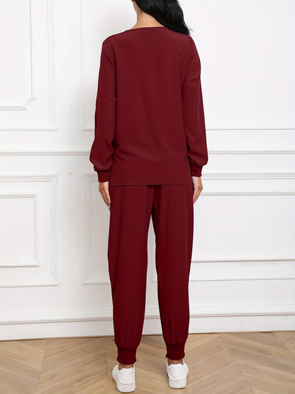 Women's Two-Piece Pants Set - Casual Matching Style 86 detail view
