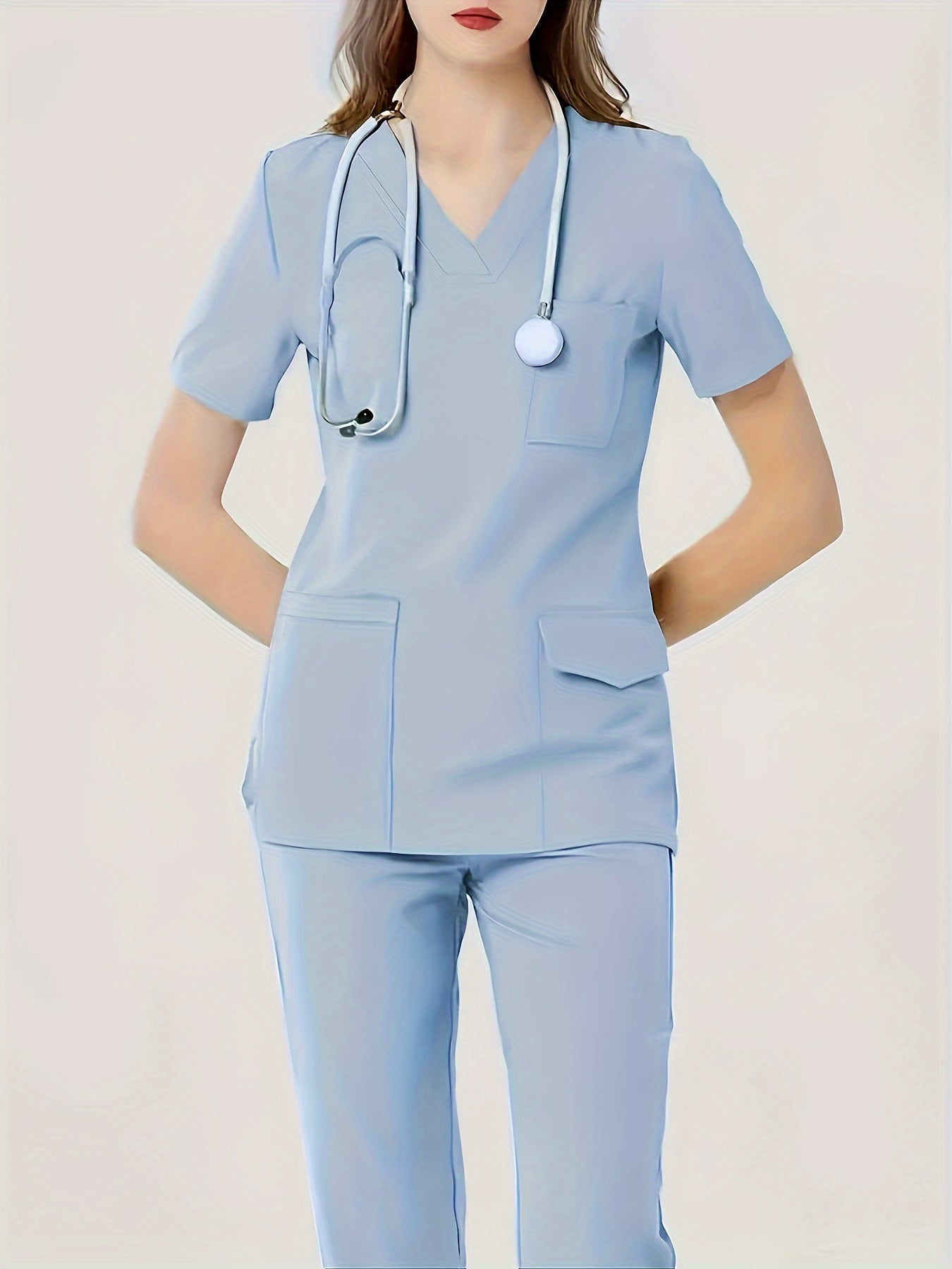 Women's Two-Piece Pants Set - Casual Matching Style 90 – Blue option – view 3