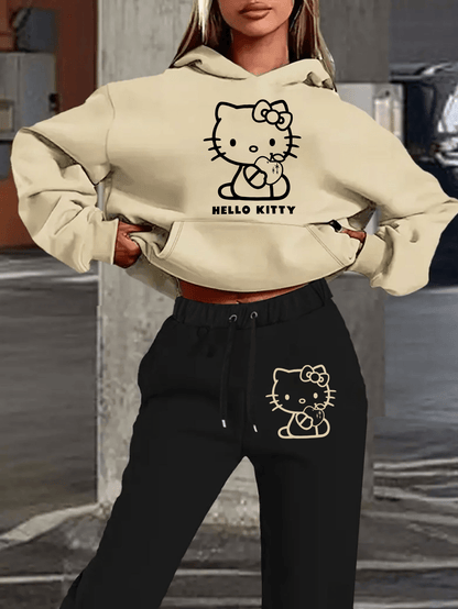 Women's Two-Piece Pants Set - Casual Printed Style 10 detail view