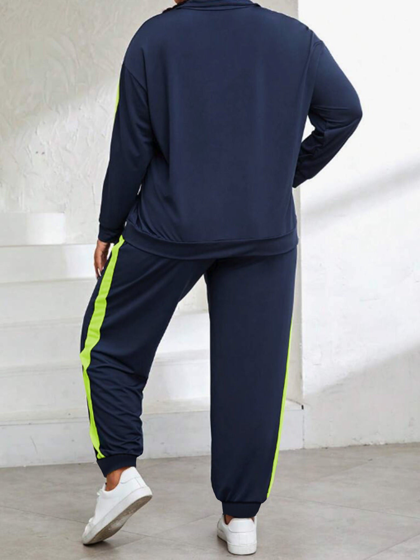 Women's Two-Piece Pants Set - Color Block – 6-Color Selection – view 11