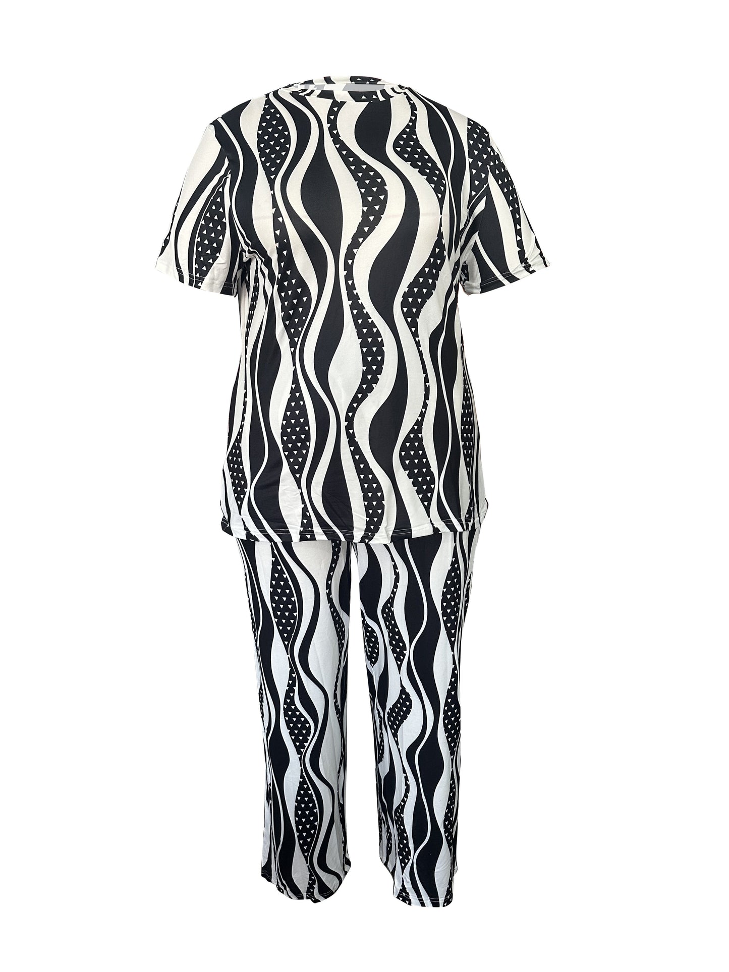 Women's Two-Piece Pants Set - Color Block – Multicolor Colorway 95653 detail view