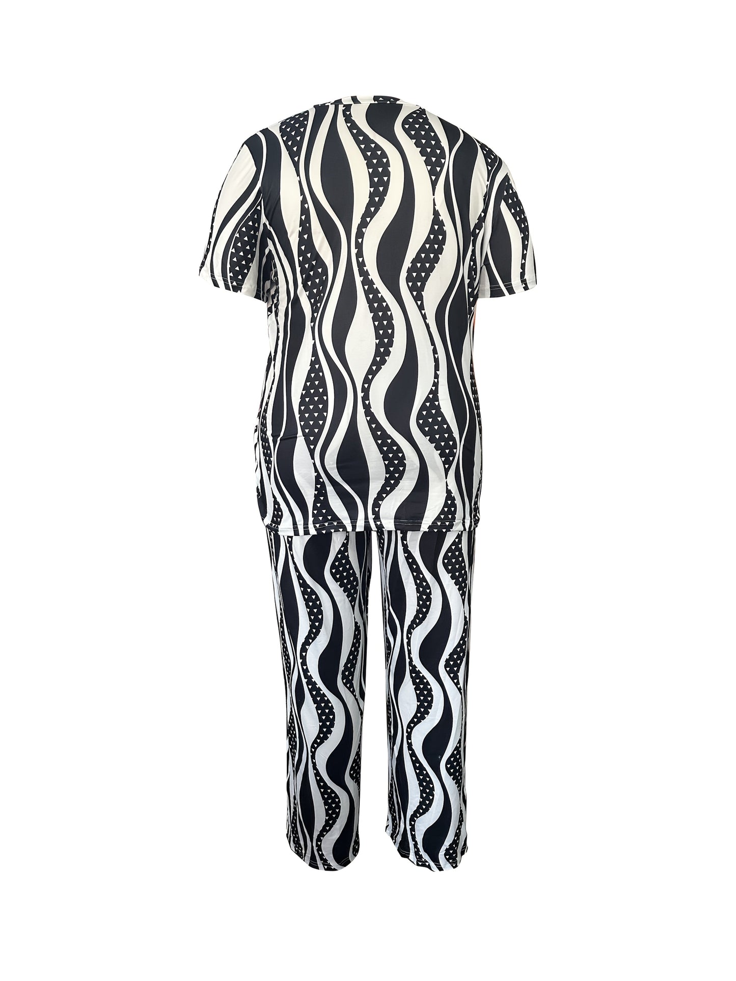 Women's Two-Piece Pants Set - Color Block – Multicolor Colorway 95653 detail view