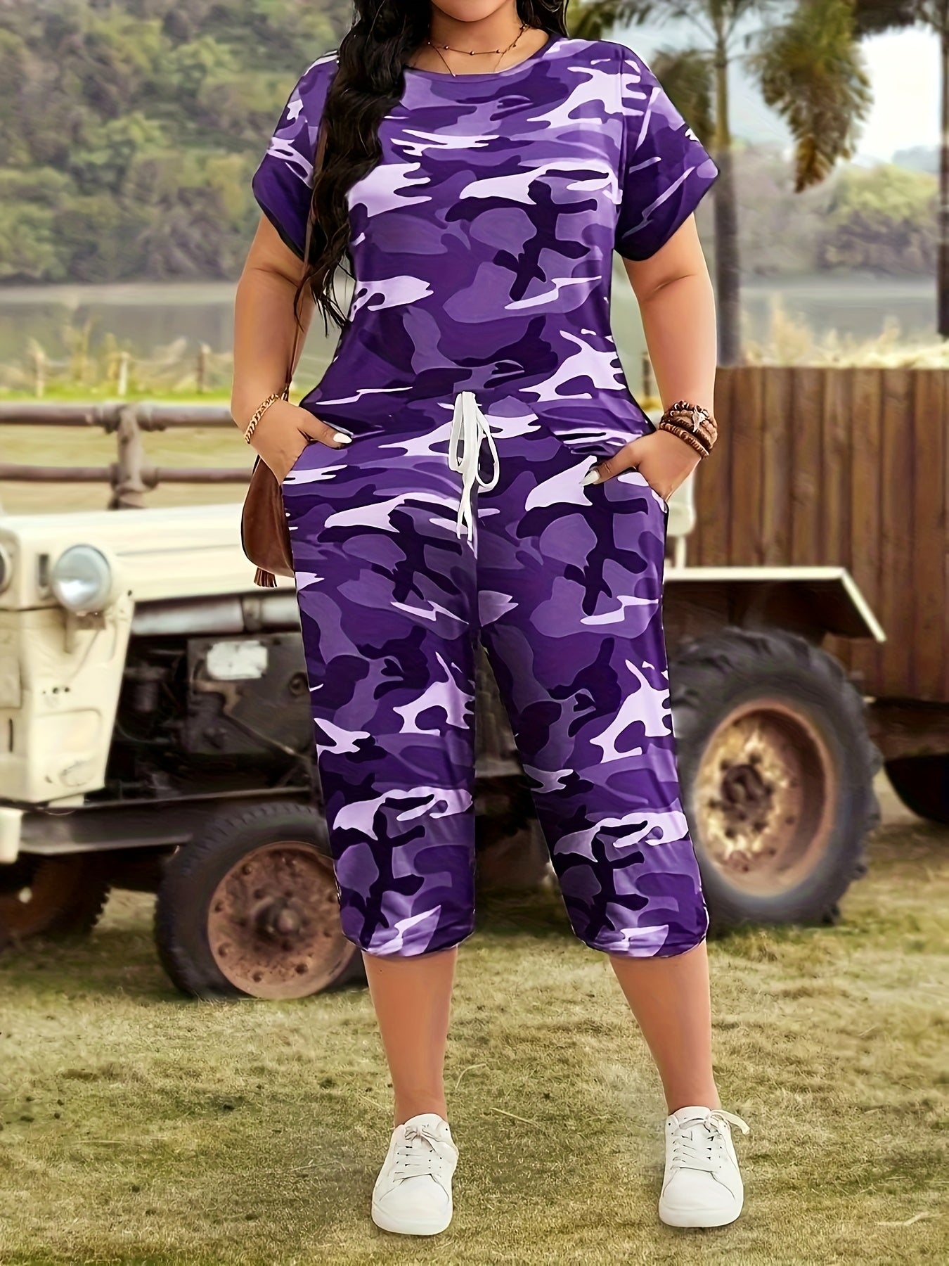Women's Two-Piece Pants Set - Graphic Print – 30-Variant Selection – main product image