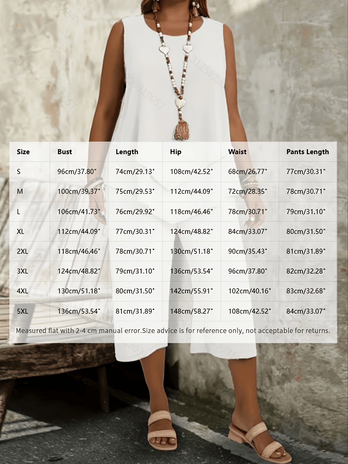 Women's Two-Piece Pants Set - Graphic Print – White / Burgundy detail view