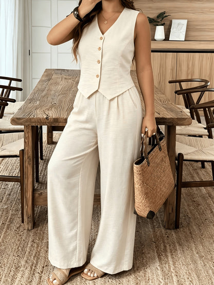 Women's Two-Piece Pants Set - Matching Vacation Matching Look detail view