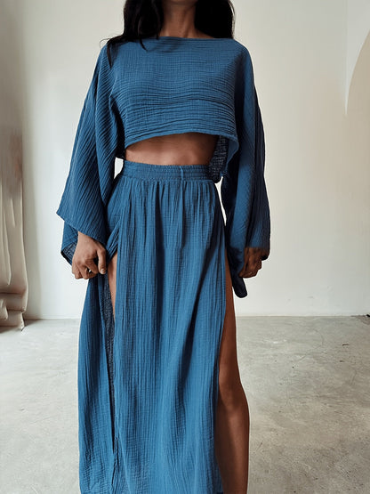 Women's Two-Piece Pants Set - Vacation Matching Style 16 detail view