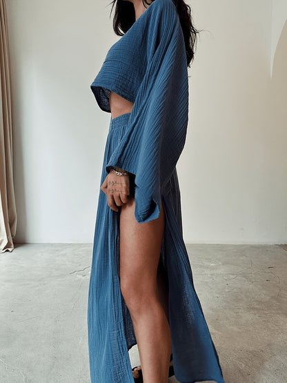 Women's Two-Piece Pants Set - Vacation Matching Style 16 detail view