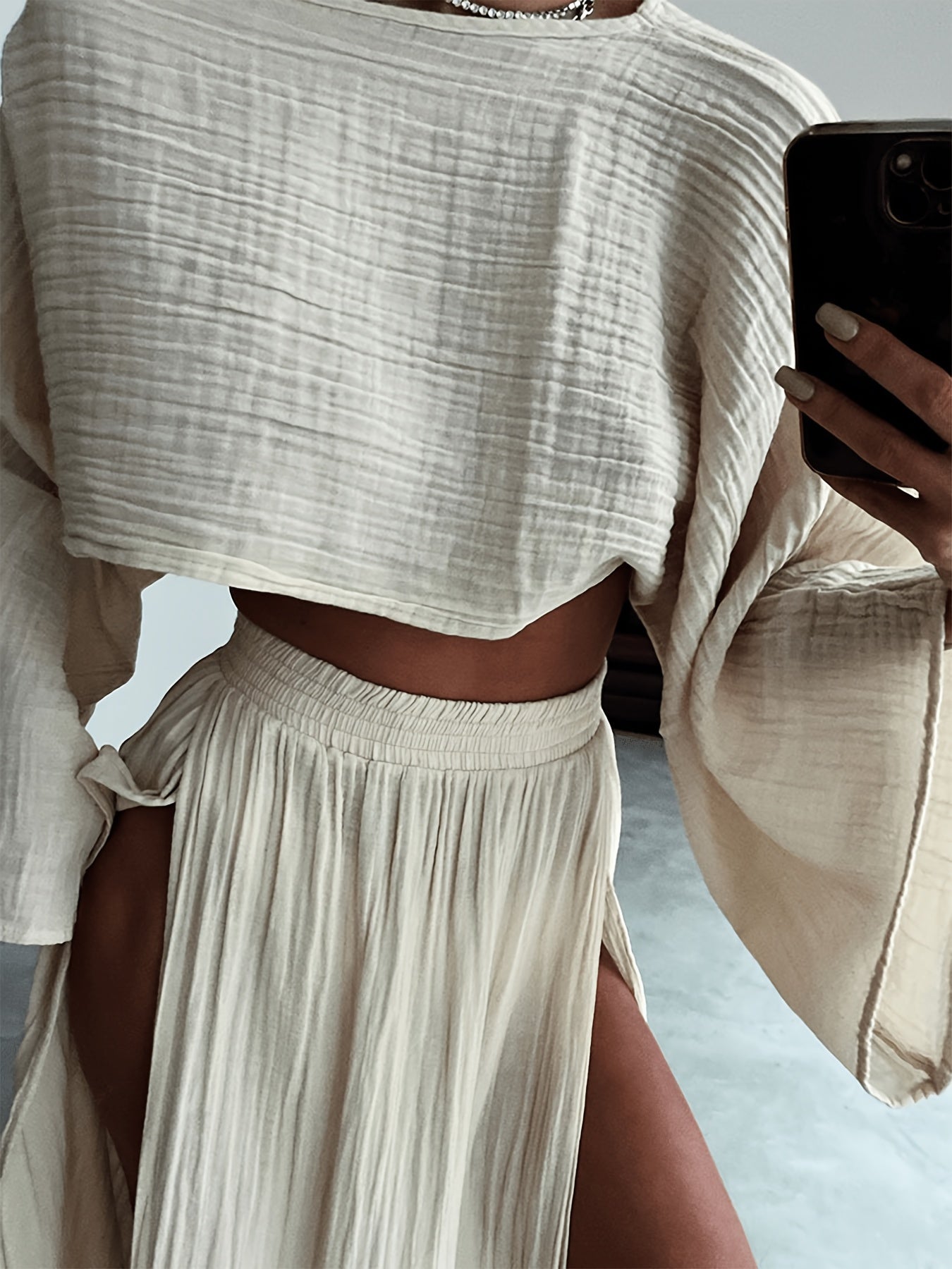 Women's Two-Piece Pants Set - Vacation Matching Style 16 detail view