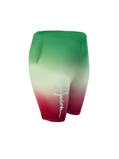 Women's Two-Piece Shorts Set - Graphic Print – Dark Pink detail view