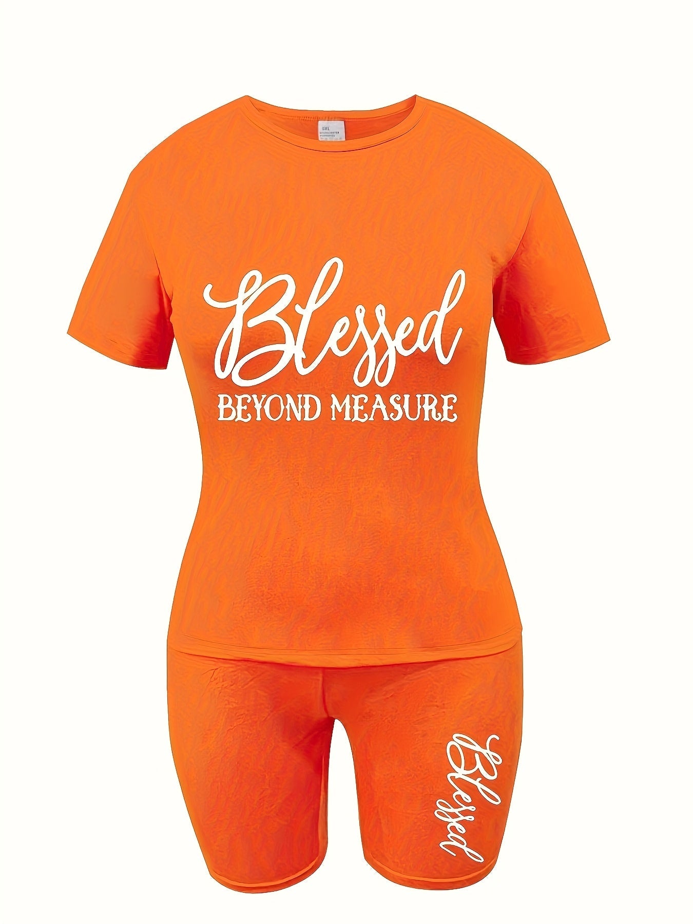 Women's Two-Piece Shorts Set - Graphic Print – Sizes 0XL–5XL detail view