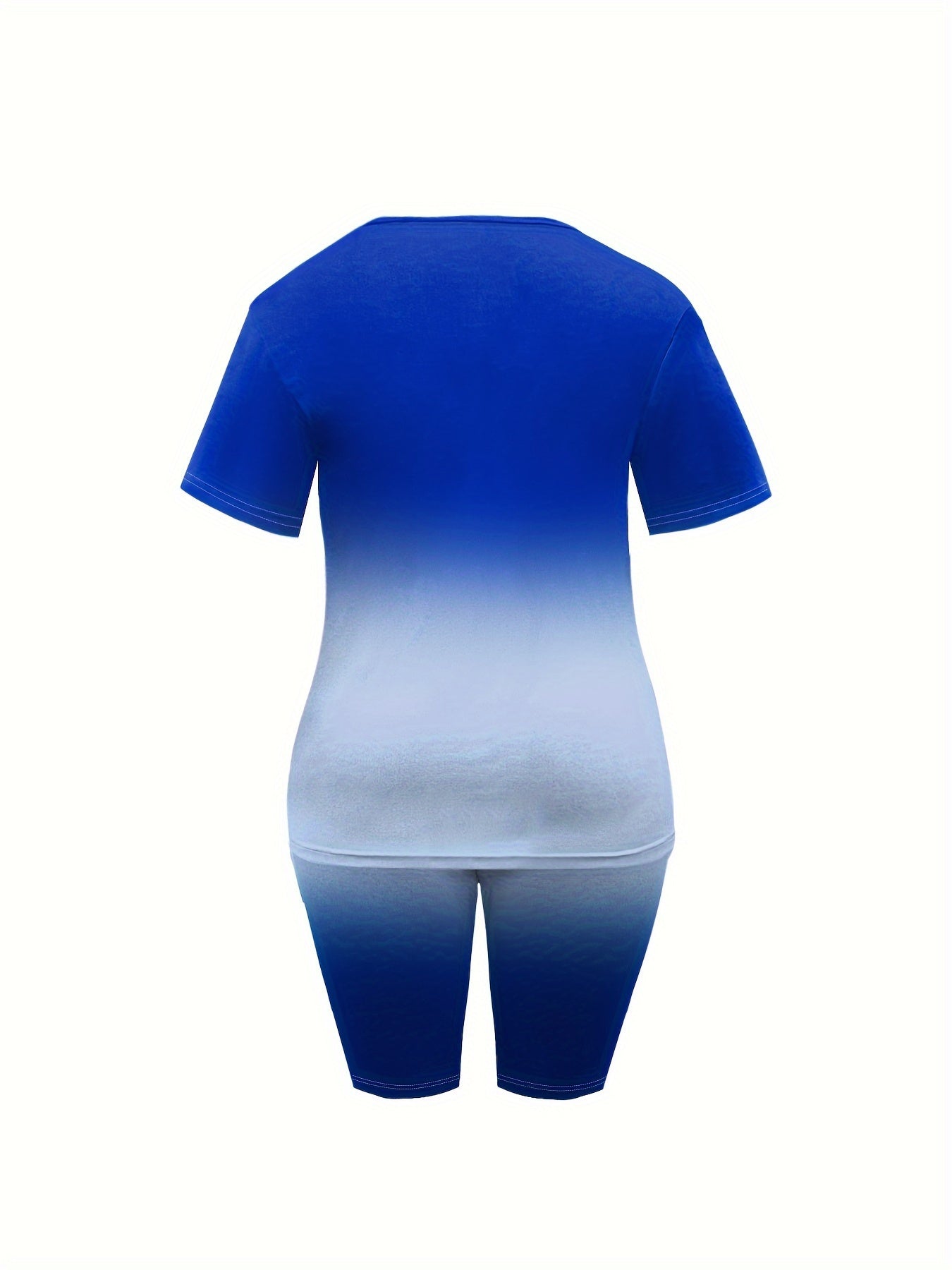 Women's Two-Piece Shorts Set - Graphic Print – Sky Blue detail view