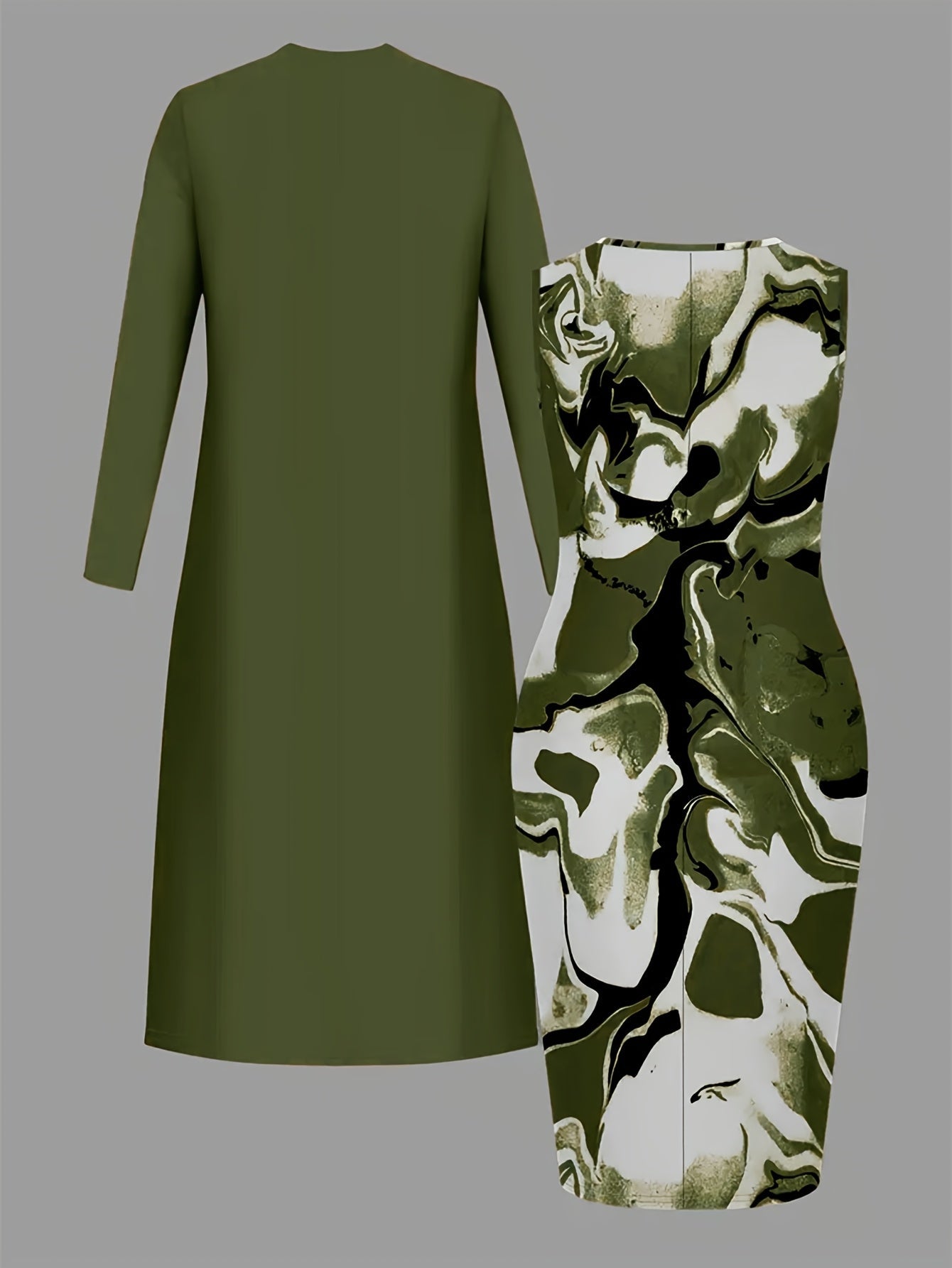 Women's Two-Piece Skirt Set - Lace Detail Casual Matching Outfit detail view