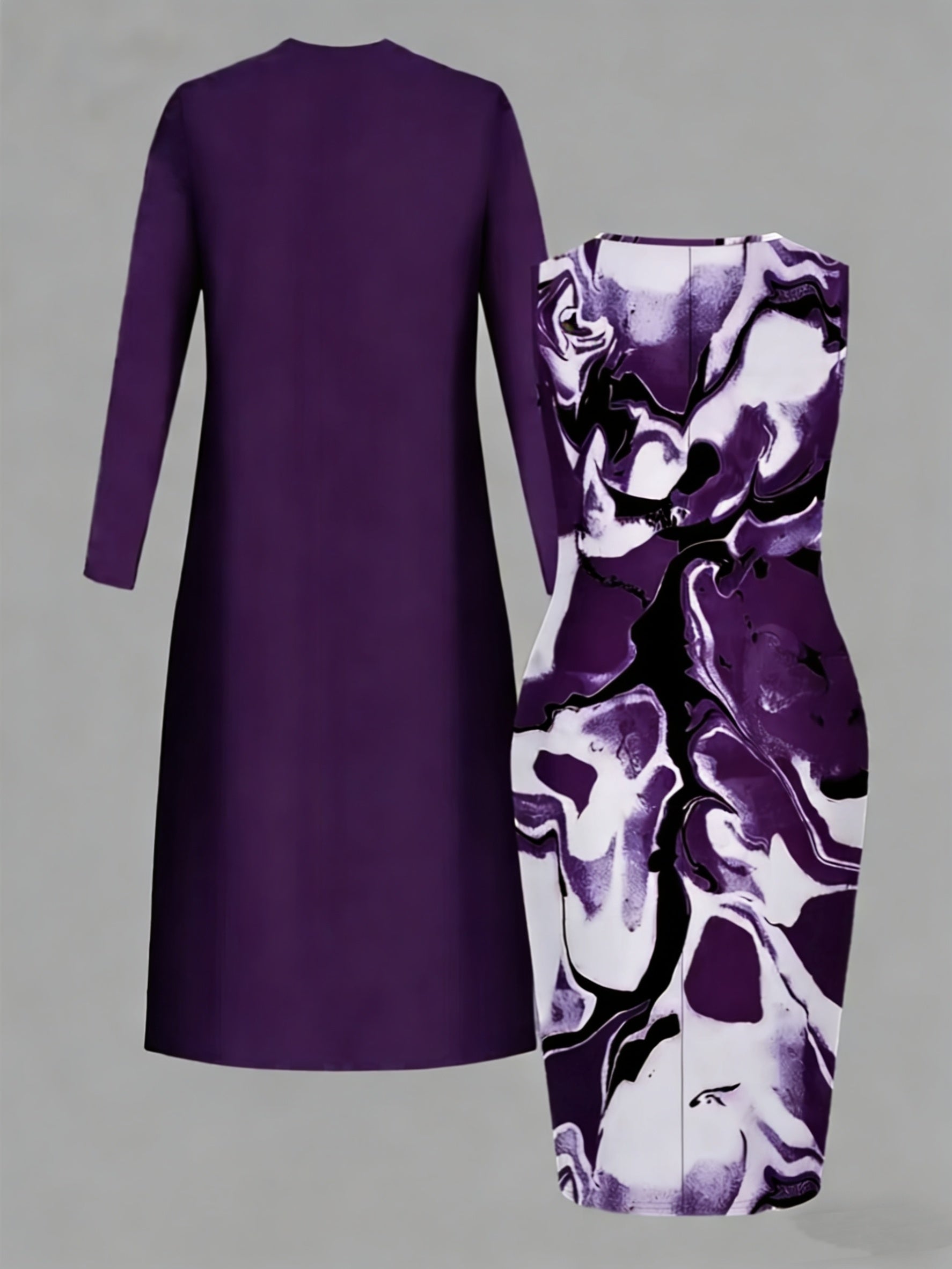 Women's Two-Piece Skirt Set - Lace Detail Casual Matching Outfit detail view