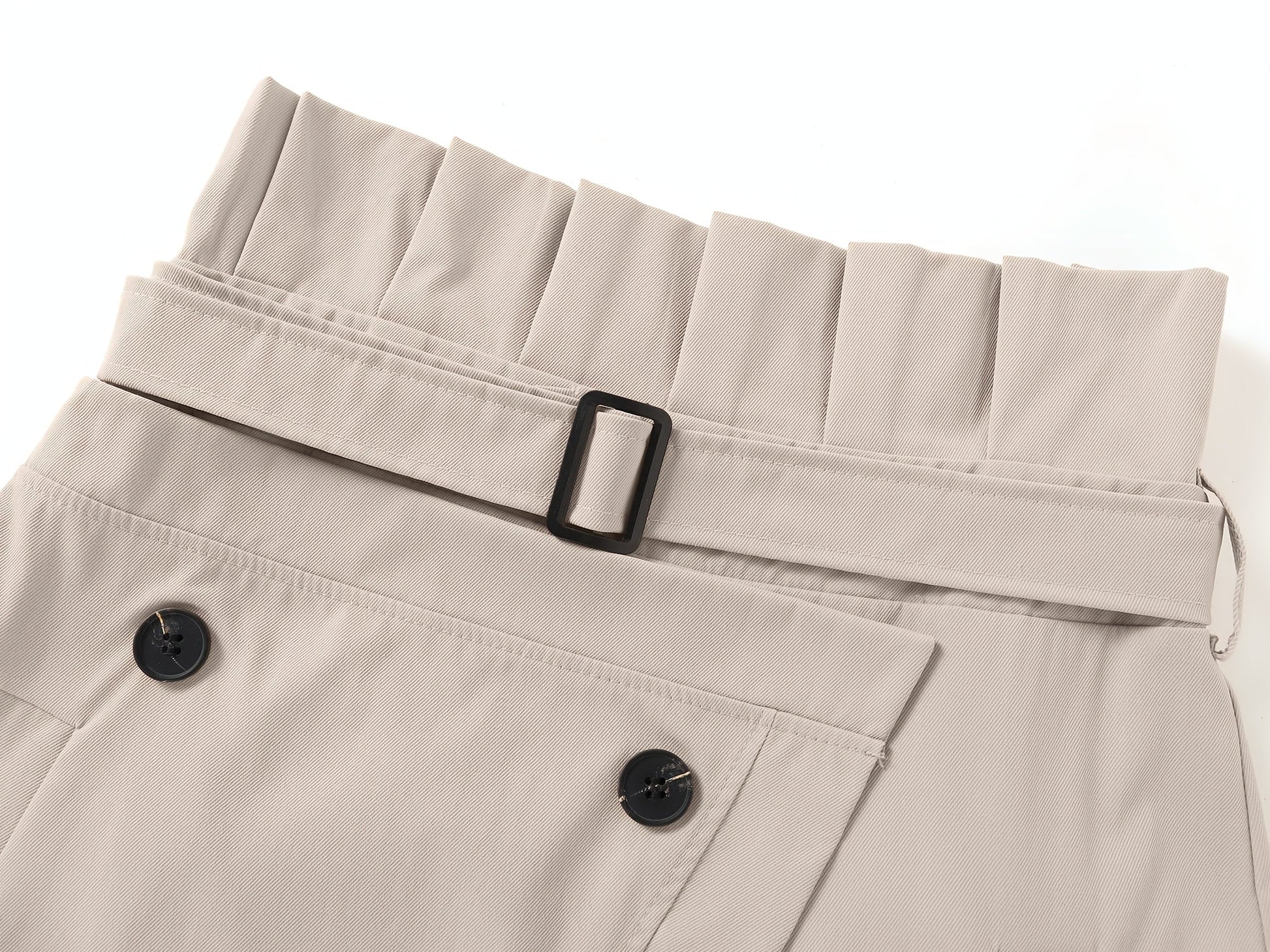 Women's Two-Piece Skirt Set - Solid Color Casual Matching Outfit detail view