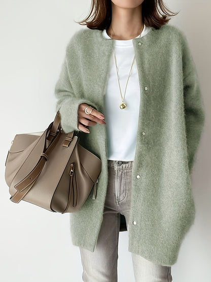 Women's Ultra Soft Knit Jacket - Suede-Look Transitional Layer – main product image