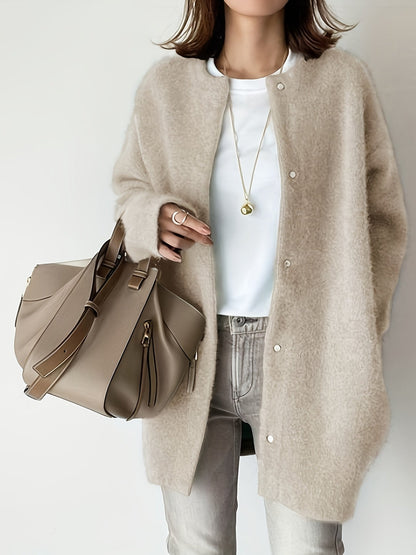 Women's Ultra Soft Knit Jacket - Suede-Look Transitional Layer – view 10