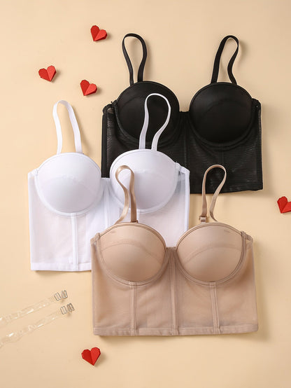 Women's Underwire Bra - 3-Pack Lace, Underwire - Mixed colors – view 4