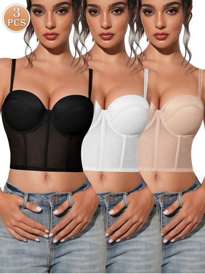 Women's Underwire Bra - 3-Pack Lace, Underwire - Mixed colors – view 11
