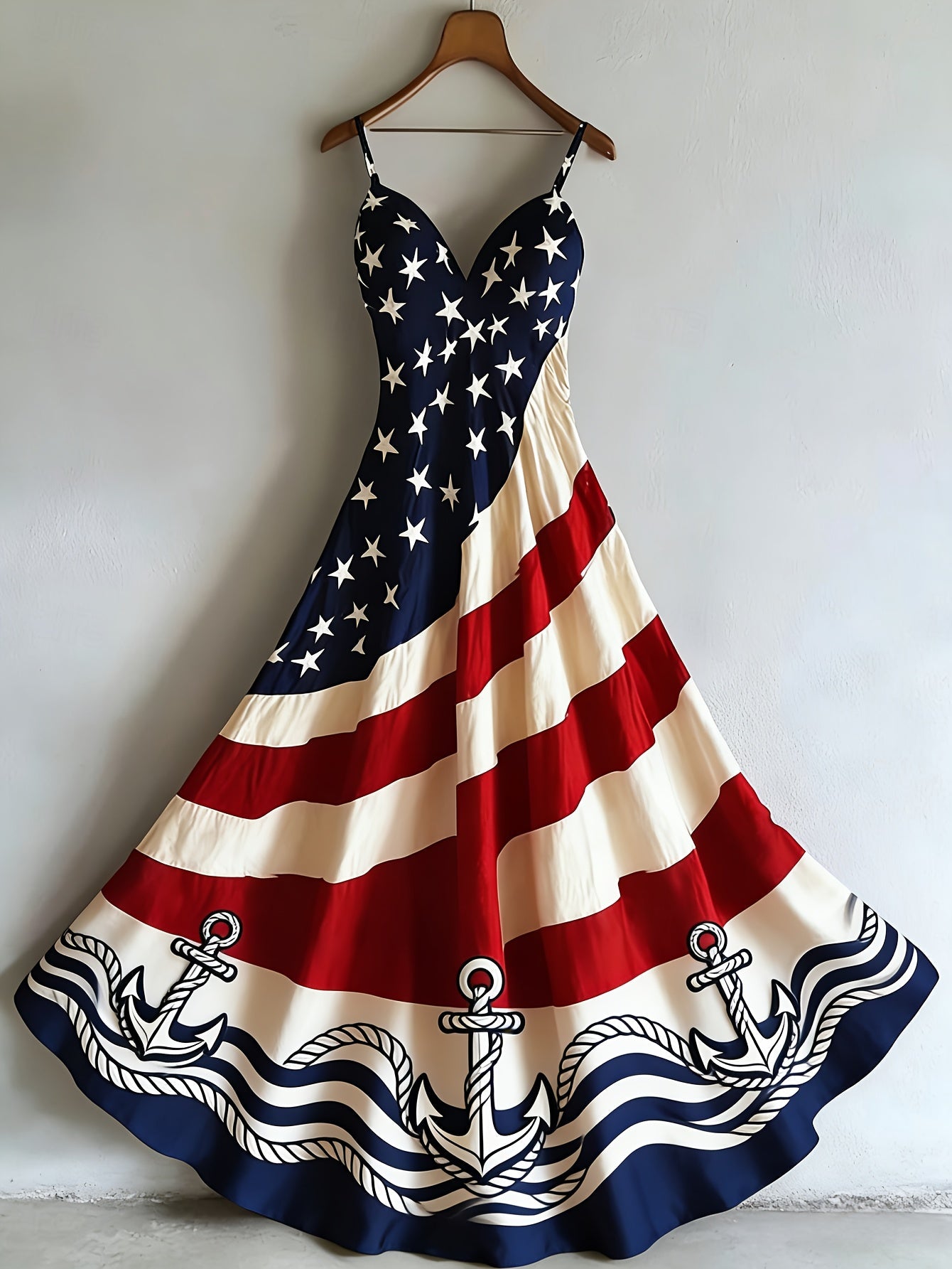 Women's V-Neck Maxi A-Line Dress - Sleeveless detail view