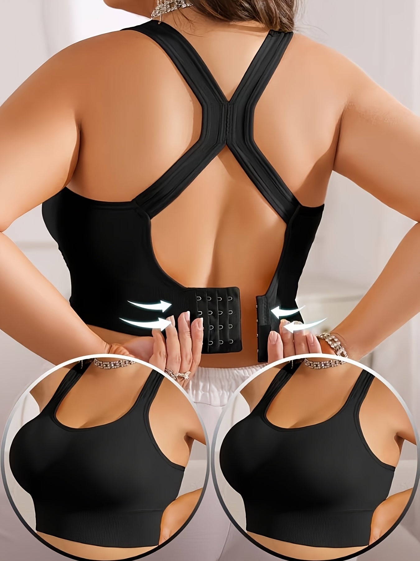 Women's V-Neck Soft Support Bra - 2-Pack Padded, Medium Support – main product image