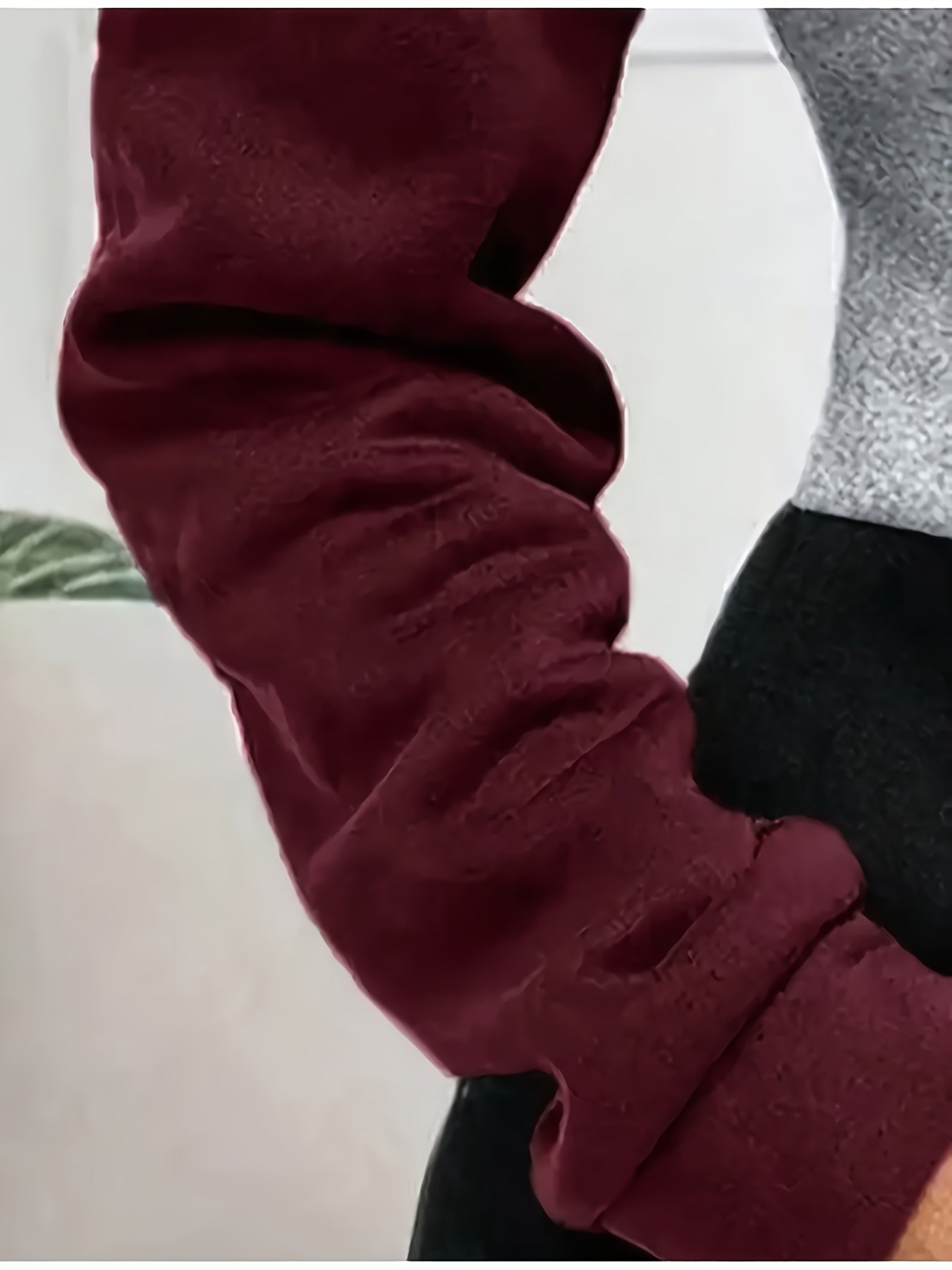 Women's Versatile Colorblock Zip-Up Hoodie – Sizes 4XL–5XL detail view