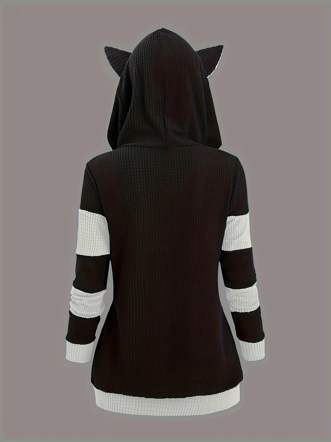 Women's Versatile Colorblock Zip-Up Hoodie – Sizes S–XXL detail view