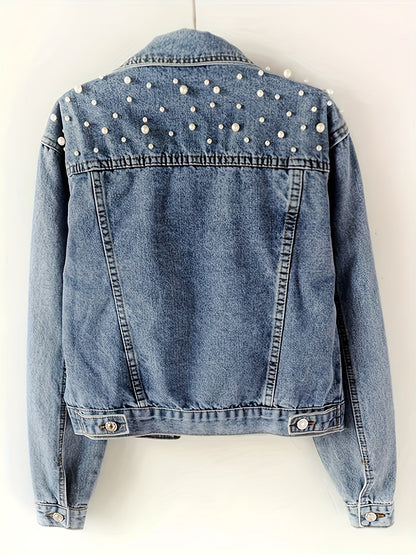 Women's Versatile Denim Button-Front Blazer – view 2