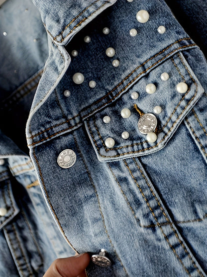 Women's Versatile Denim Button-Front Blazer – view 3