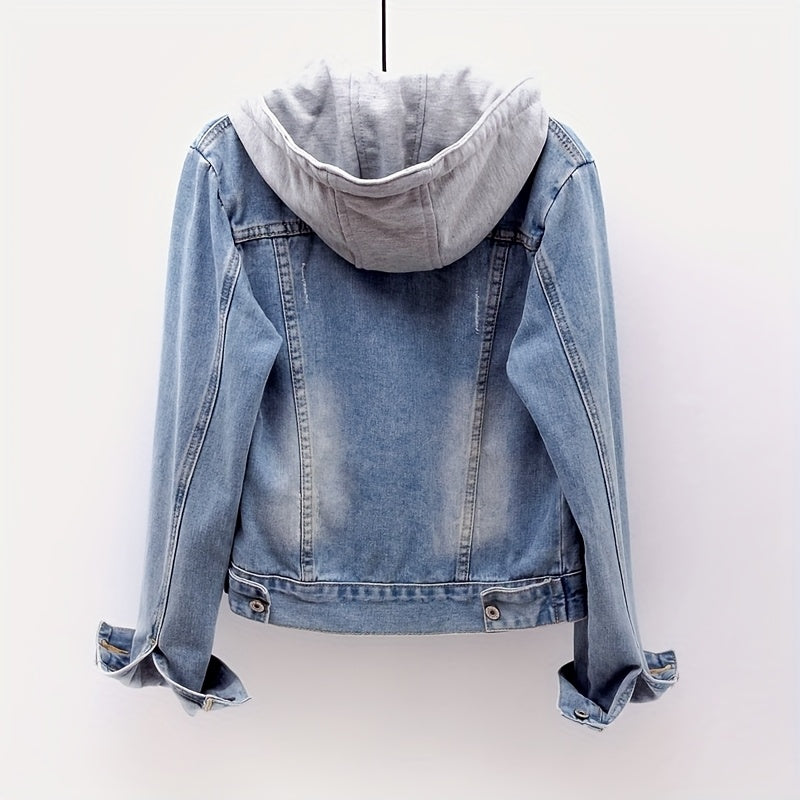 Women's Versatile Denim Button-Front Jacket – Sizes 0XL–4XL detail view