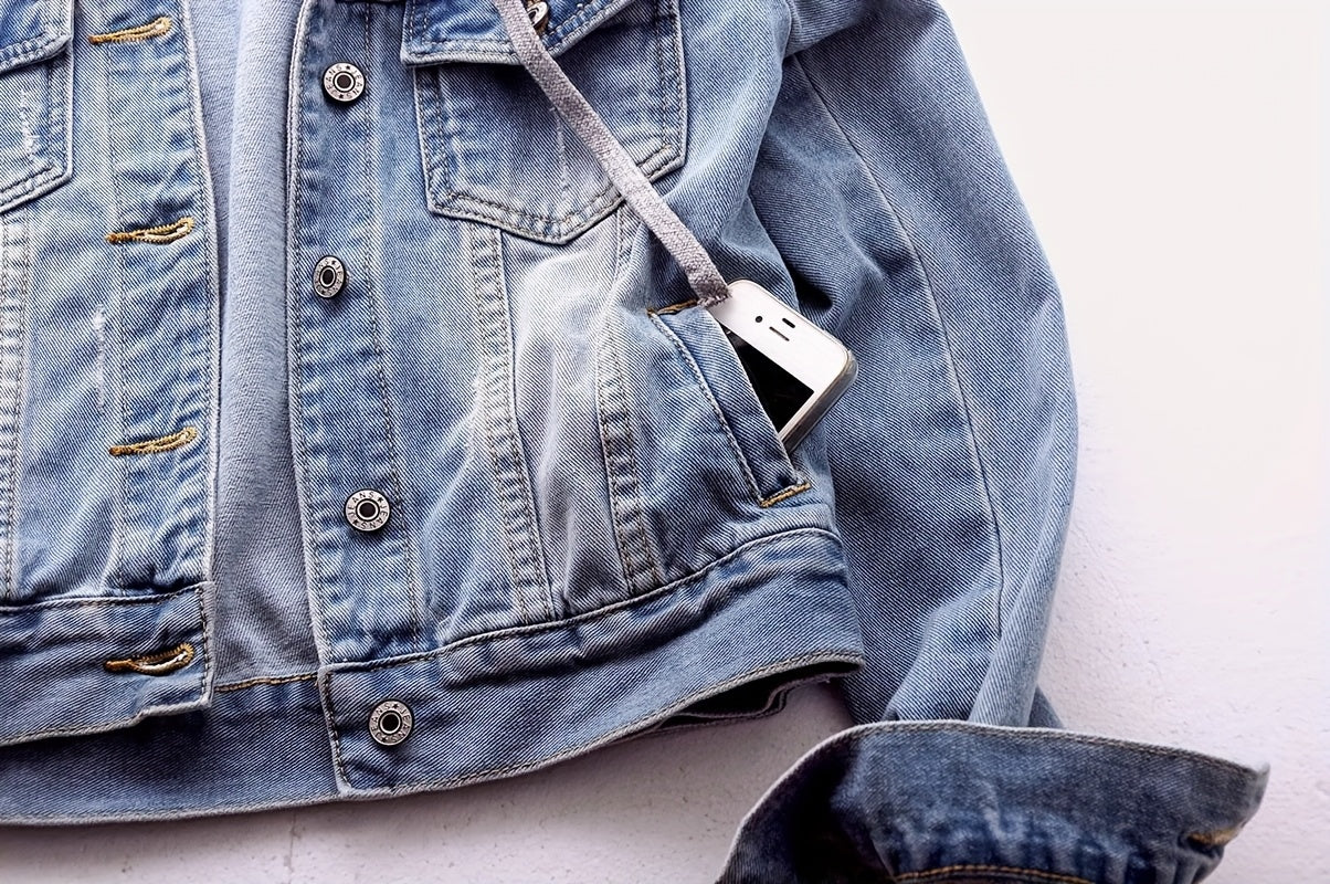 Women's Versatile Denim Button-Front Jacket – Sizes 0XL–4XL detail view