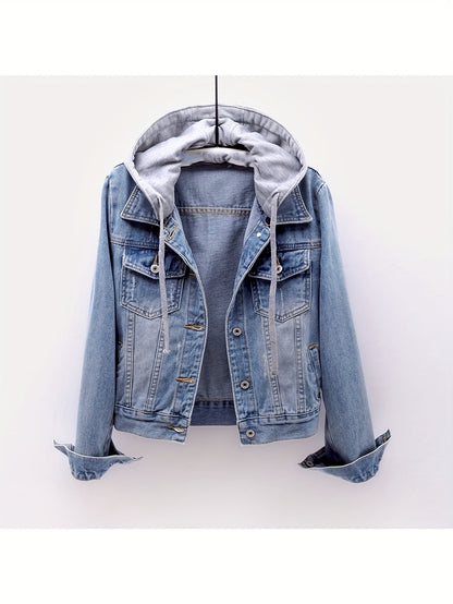 Women's Versatile Denim Button-Front Jacket – Sizes 0XL–4XL detail view