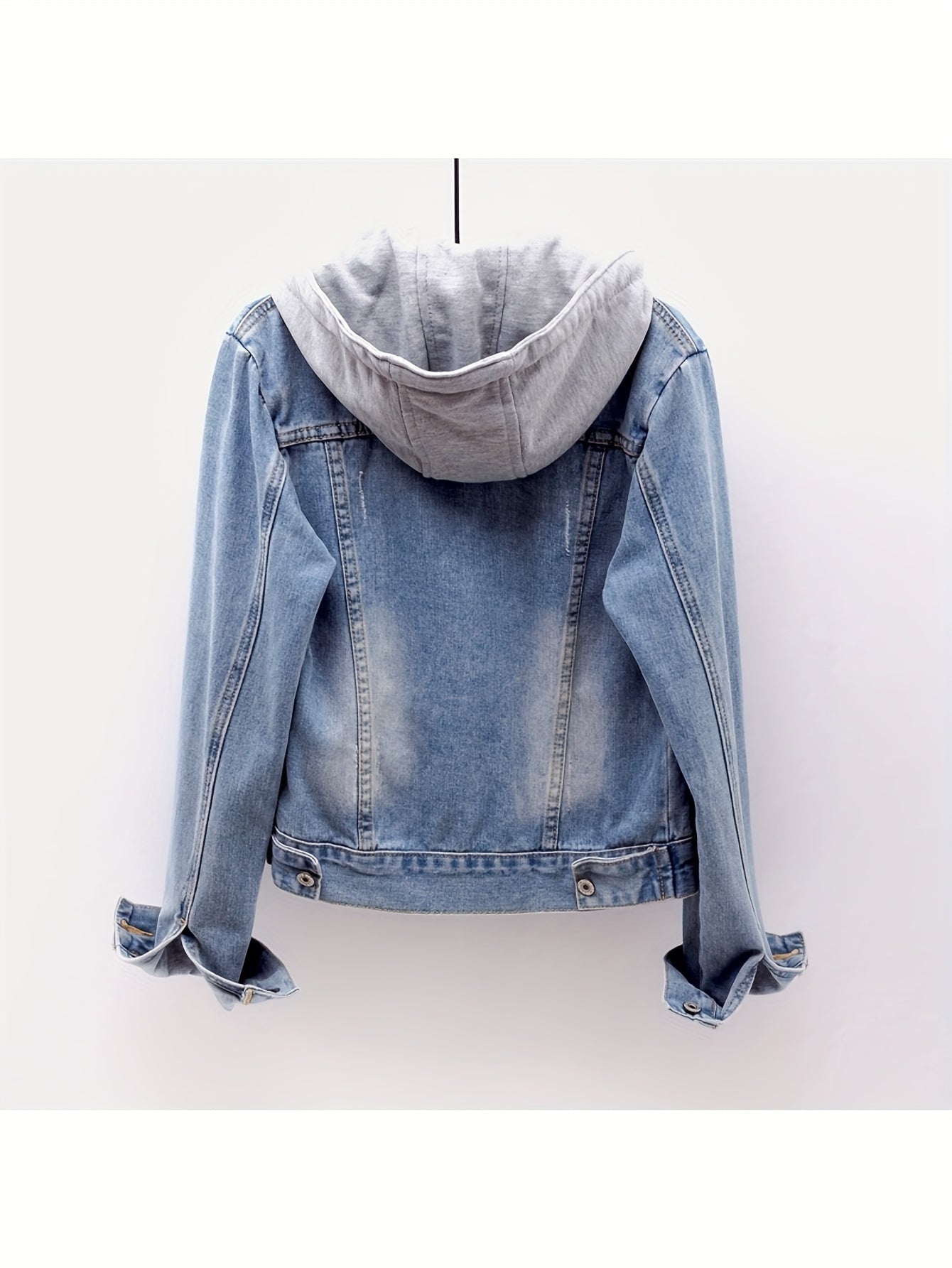 Women's Versatile Denim Button-Front Jacket – Sizes 0XL–4XL detail view