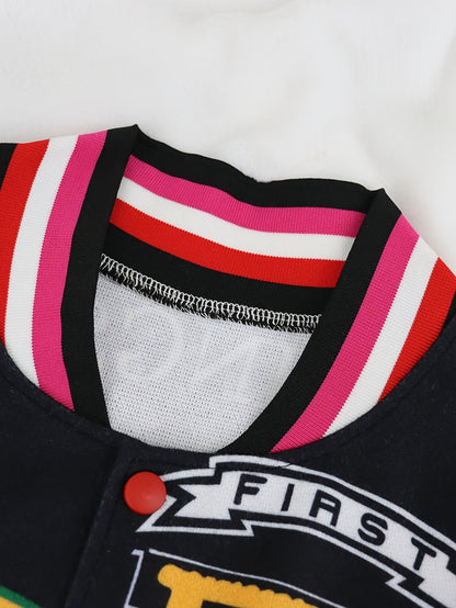 Women's Versatile Denim Colorblock Coat detail view