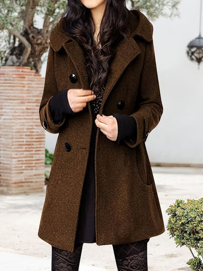 Women's Versatile Denim Double-Breasted Coat – Sizes S–XXL – Black option – view 2