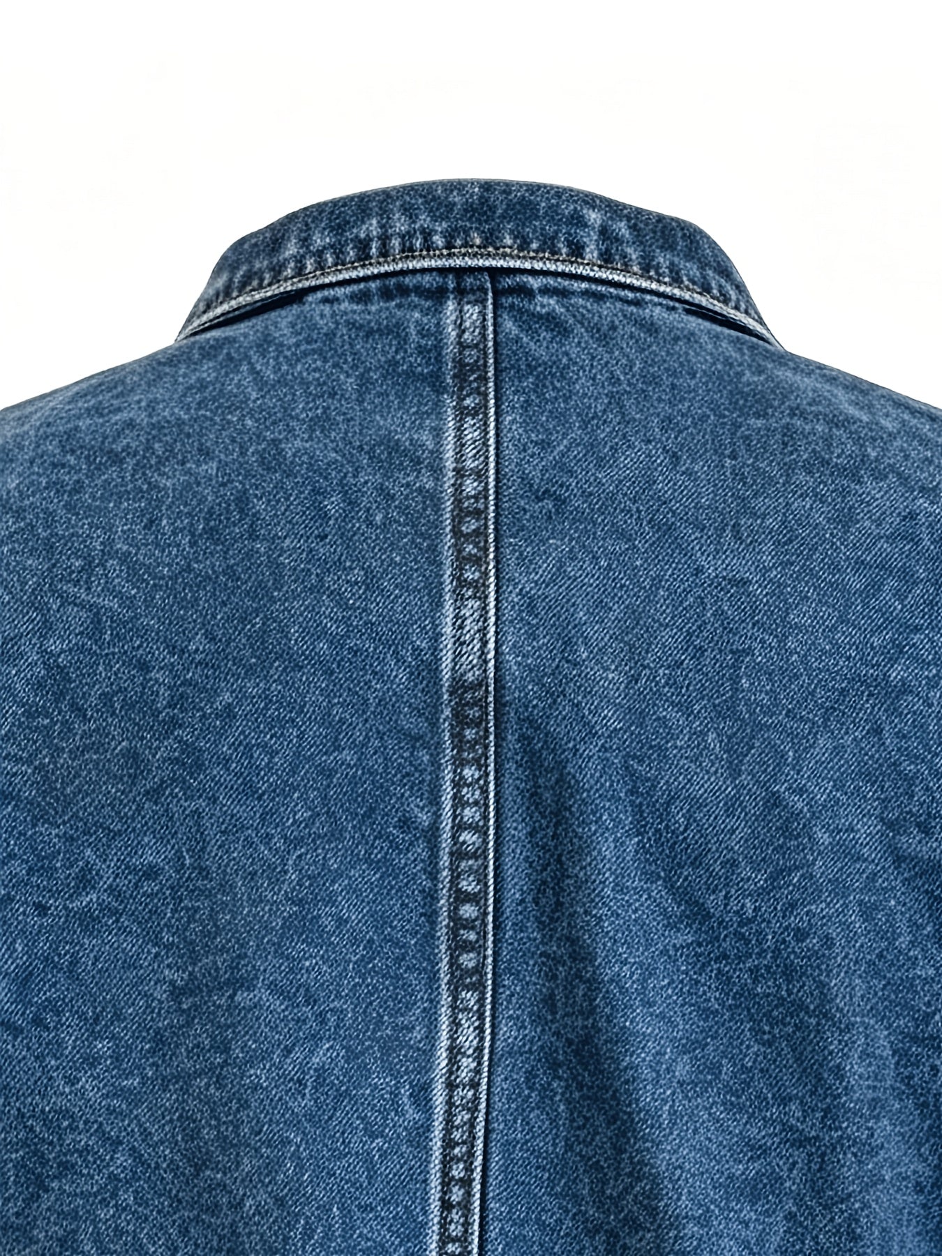 Women's Versatile Denim Double-Breasted Jacket – Sizes M–XXL detail view
