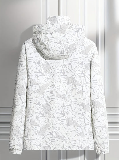 Women's Versatile Denim Graphic Coat detail view