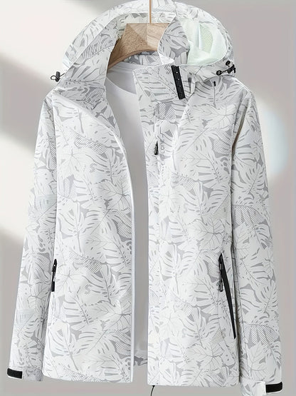 Women's Versatile Denim Graphic Coat detail view